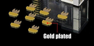 ITBEBE Gold Plated RJ45 CAT6 8P8C 50 pieces Pass Through 3 Micron 3u 3 Prong premium Connectors