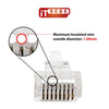 ITBEBE 100 Pieces Gold Plated Pass Through RJ45 cat5 cat5e Connector for 24 AWG cables