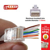 ITBEBE 100 Pieces Gold Plated Pass Through RJ45 CAT6 Connector for 24 AWG cables
