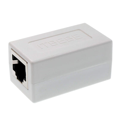 ITBEBE RJ45 in-Line Coupler Connector Cat7 Cat6 Cat5E Ethernet Network Cable Extender Adapter (10-Pieces, White)